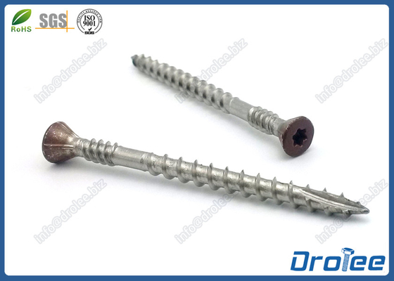 China 304/316 Stainless Steel Painted Trim Head Decking Screw Torx Drive Double Thread Type 17 supplier