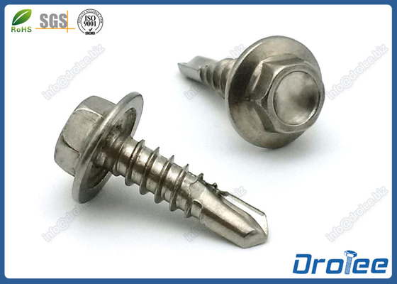 China 18-8/316/410 Stainless Steel Hex Flange Head Self Drilling Tek Screw supplier