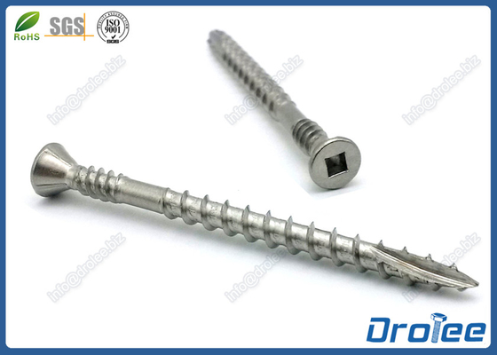 China Marine Grade 316 Stainless Double Thread Square Drive Composite Decking Screws supplier