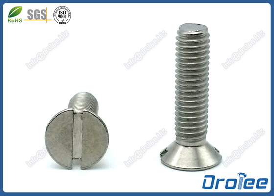 China 304/316 Stainless Steel Slotted Flat Head Machine Screw supplier