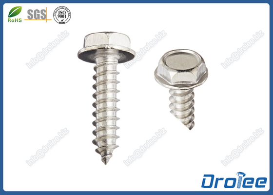 China Stainless Steel 316 Self Tapping Sheet Metal Screw Hex Washer Head ST6.3 x 50mm supplier