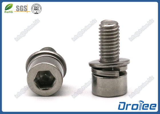 China Stainless Steel Socket Head Cap SEMS Screw with Spring Washer &amp; Flat Washer supplier