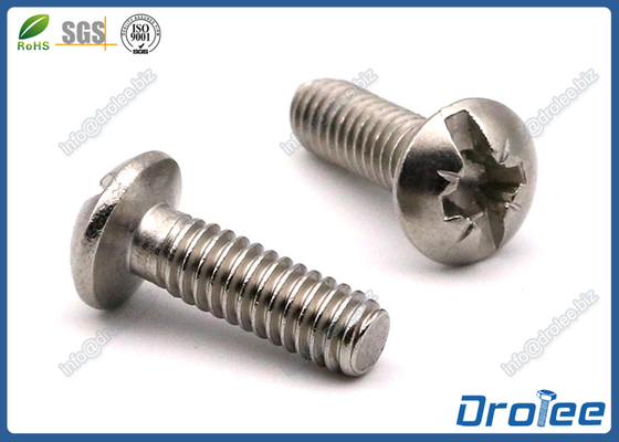 China Stainless Steel Pozi Slotted Combo Drive Round Head Machine Screws supplier