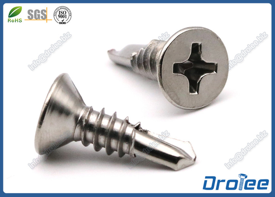 China Marine Grade 316 Stainless Steel Philips Flat Head Self-drilling Tek Screws supplier