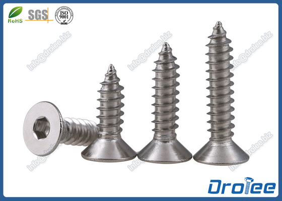 China 304/316/A2 Stainless Steel Hex Socket Flat Head Self-tapping Sheet Metal Screws supplier