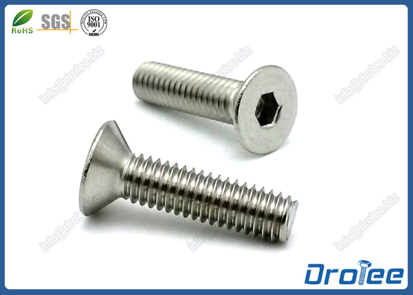 Flat Head Socket Cap Screw Allen 316 Stainless Steel #4-40 x 1/" Qty 25