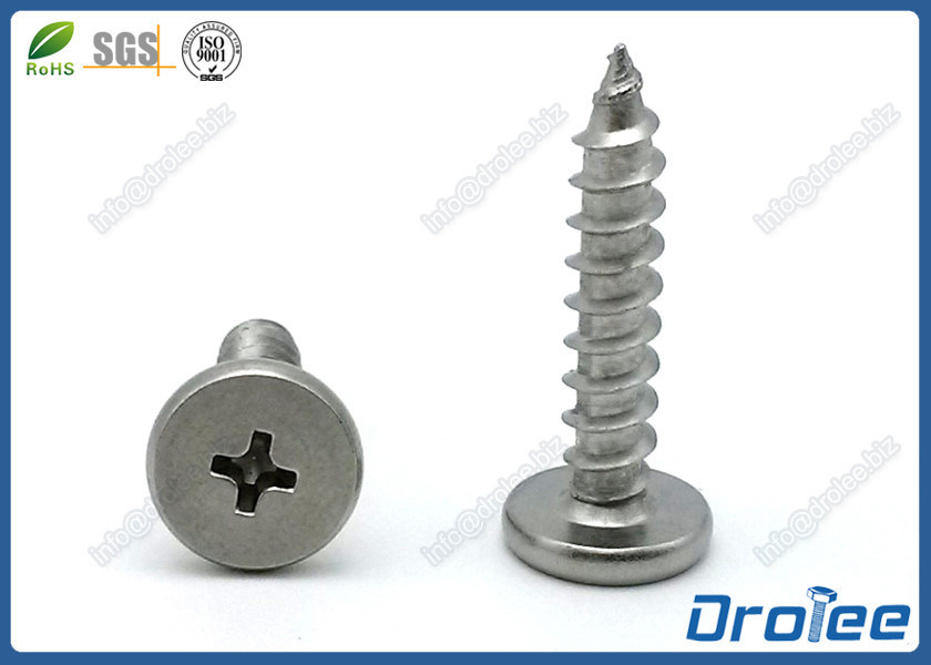 Metal to Wood Pancake Head Screws Stainless Steel Philips Drive