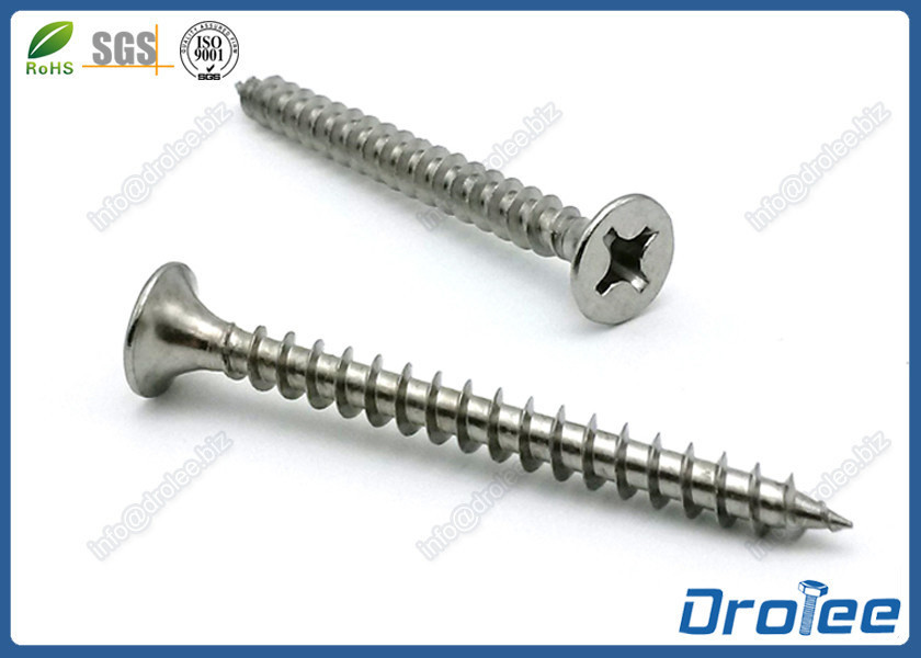 304/316 Stainless Steel Drywall Screws Philips Bugle Head Fine Thread