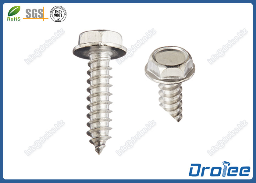 stainless steel 316 self tapping sheet metal screw hex washer head self tapping sheet metal screws with washers
