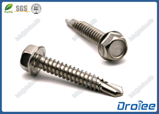 China Stainless Steel 410 Indented Hex Washer Head Self Drilling Tek Screw factory