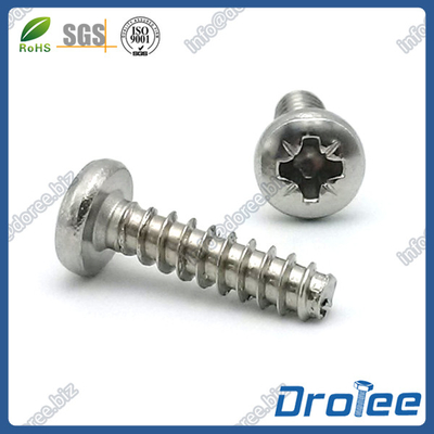 China Trilobular Thread Plastite Screws, Pozi Pan Head, Stainless Steel 304/18-8 factory