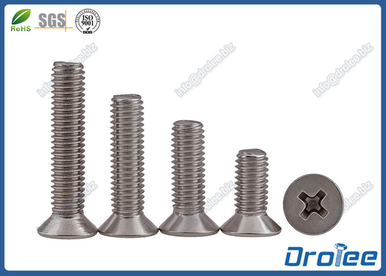 304 A2 18-8 Stainless Steel #4-40 x 1//4/" Flat Head Phillips Machine Screw