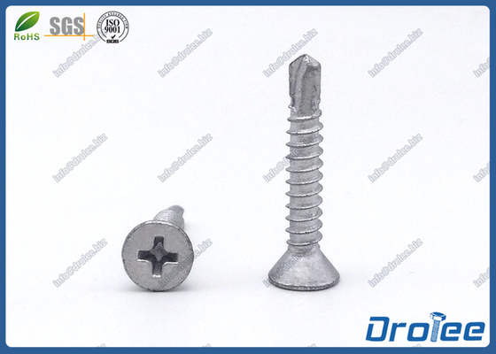 China Ruspert Plated 304+410 Stainless Philips Flat Head Bi-metal Self Drilling Tek Screws supplier
