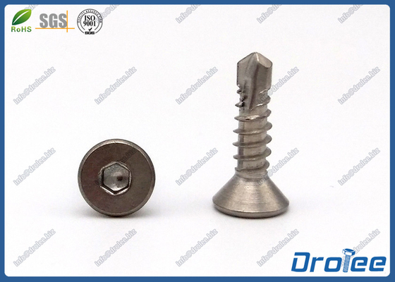 China 304/316/410 Stainless Steel Flat Head Hex Socket Self Drilling Tek Screws supplier