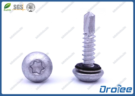 China Disgo Stainless 410 Torx Round Head Self Drilling Tek Screws w/ Bonded Sealing Washer supplier