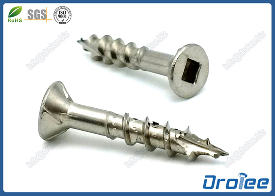 China 304/316 Stainless Steel Countersunk Head Square Drive Deck Screw w/ 4 Ribs supplier