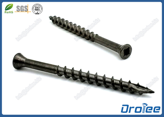 China Black Oxide Stainless Steel Square Drive Trim Head Deck Screw Type 17 supplier