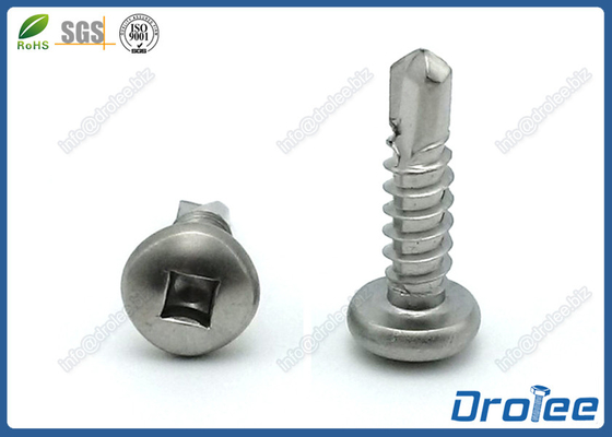 China Stainless Steel 18-8/316/410 Pan Head Square Drive Self Drilling Tek Screws supplier