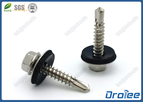 China Hex Washer Head Stainless Steel 410 Roofing Screw with EPDM Sealing washer supplier