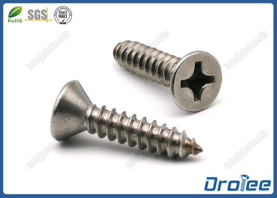 China 304/316 Stainless Steel Philips Flat Head Sheet Metal Screws supplier