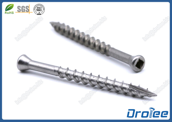 China 304/316 Stainless Steel Trim Head Deck Screws, Square Drive, Type 17 Auger Point supplier