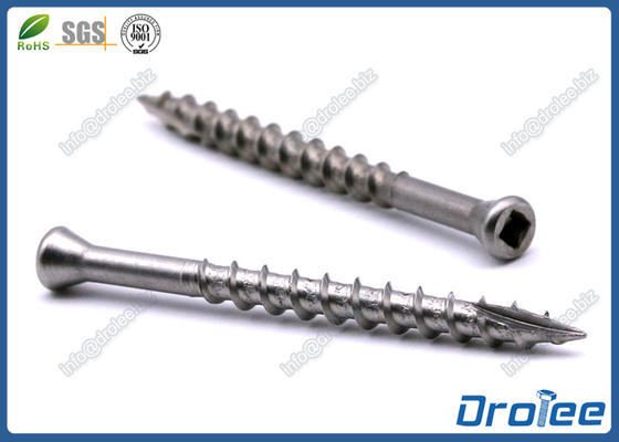 China 304 / 316 Stainless Steel Square Drive Trim Head Deck Screws supplier