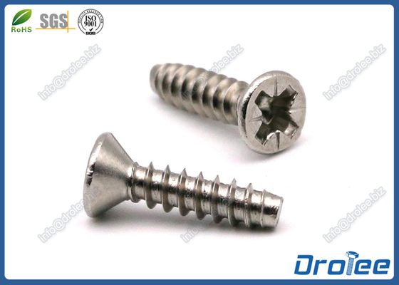 China Pozi Countersunk Head Tapping Screw for Plastics, Stainless Steel 304/316/18-8 supplier