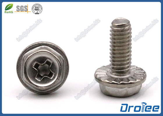 China A2/304/18-8 Stainless Steel Philips Hex Washer Serrated Head Machine Screws supplier