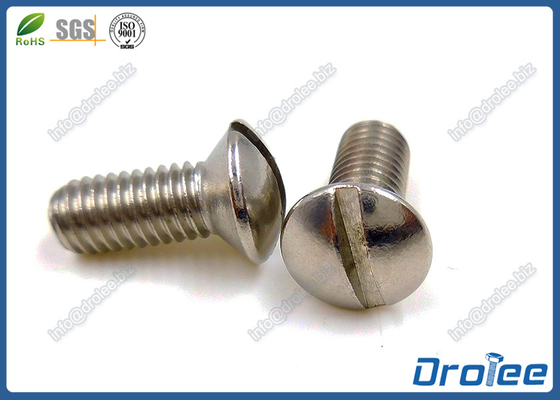 China A4 / 316 Stainless Steel Slotted Oval Head Machine Screws supplier