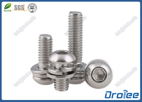 China 18-8/304 Stainless Steel Metric Button Head Socket Cap Sems Screws supplier