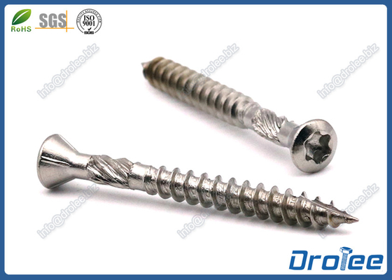 China 304/316 Stainless Oval Head Torx Timber Decking Screw, Type 17, Knurled Shank supplier