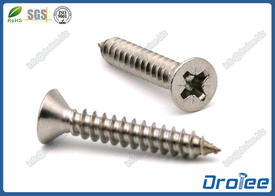 China Stainless Steel 304/316 Pozi Drive Flat Head Self-tapping Sheet Metal Screw supplier